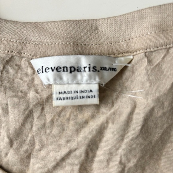 Eleven Paris Crackle Short Sleeve T-Shirt Oxford Tan Men’s Size XXL New - Picture 5 of 8